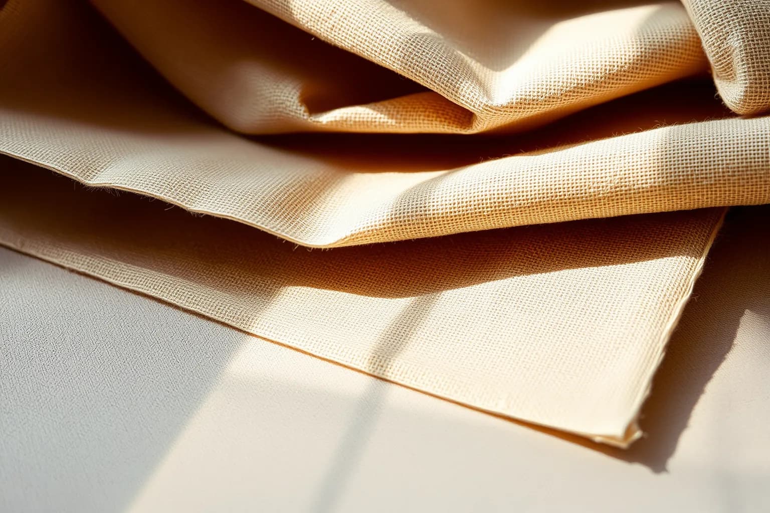 Warm material surface in low sunlight